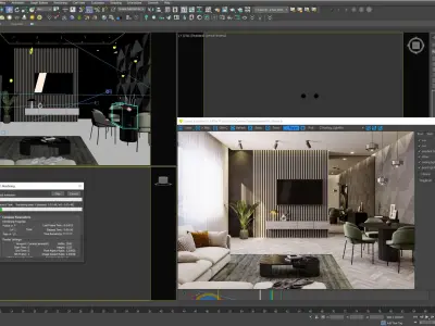 interior livingroom scene 07 3D model