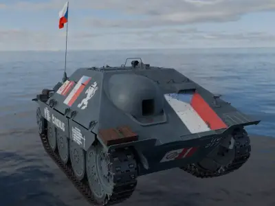 Jagdpanzer 38 Hetzer Prague 1945   3D model