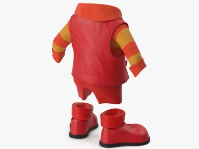  Cartoon Costume Red 