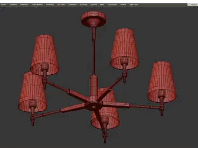 Chandelier Zaragoza Low-poly 3D model
