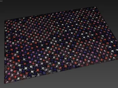 Carpet colorful square 3D model