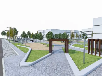 Children Playground  Low-poly 3D model