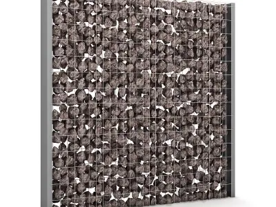 Stone Fence 01 3D model