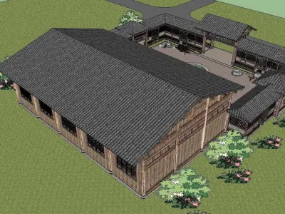 Bed and Breakfast - farming culture 3D model