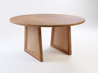 Wooden Coffe Table Low-poly 3D model