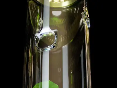 Scandinavian glass chandelier 3D model