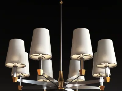 Eight branches chandelie 3D model