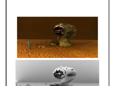 Life of a creature worm 3D model