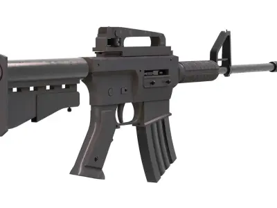 M4 Assault Rifle Low-poly 3D model
