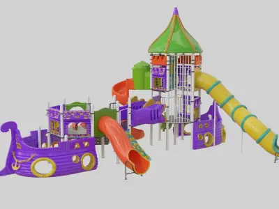 Ship Themed Playground Model - 03 3D model