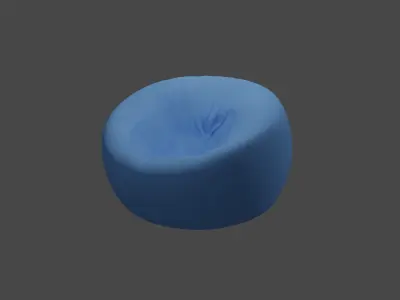 Bean Bag Chair Low-poly 3D model