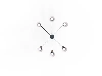 Brentston Metal Chandelier Black 3D model