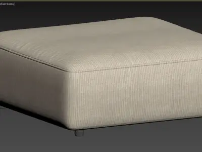 SOFA ELEMENT HUNTER SEATER NO BACK SAND 3D model
