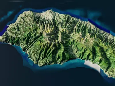 Madeira Island full 3d model terrain 3D model