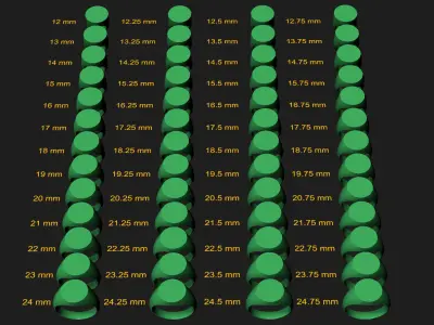 16 mm Signet ring Pack 3D print model