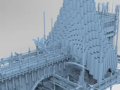 Dark Fire Drake Cathedral Tower Arena 4  3D model