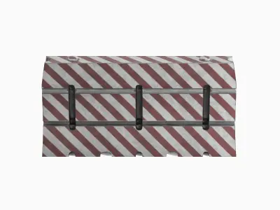 Dirty Traffic Barrier 02 3D model