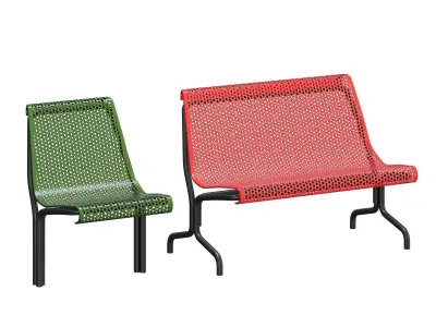 Contour bench metal 3D model