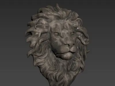 Lions head Free 3D model