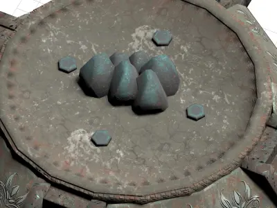 Lowpoly Respawn altar fighting platform Low-poly 3D model