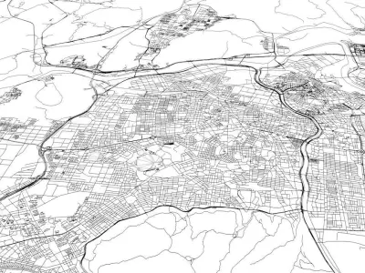 Daegu Road Network and Streets 3D model