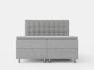 Montana Complete Bed Package 160x200 Light Gray Low-poly 3D model