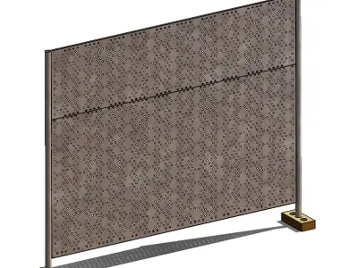 Temporary fencing 3D model