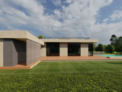 Casa Scene-villa-modern house 3D model