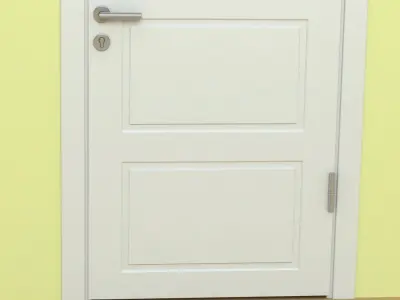 Door-5 wooden door on wall 3D model