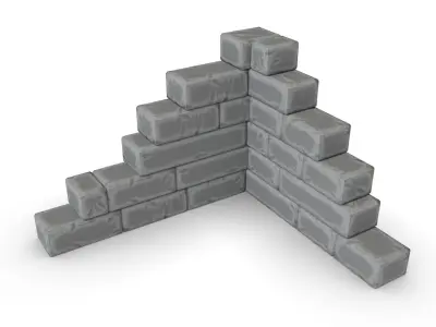 Simple stylized Stone Pack Low-poly 3D model