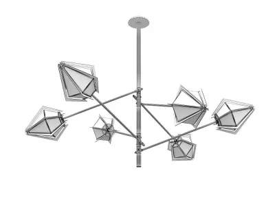 Harlow Spoke Chandelier S 3D model