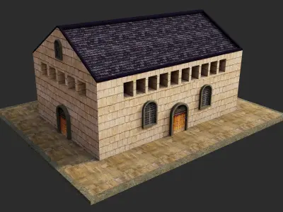 Ancient Pier Building 3D model