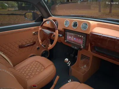  Custom Off Road Concept Car Vehicle Red Rigged 