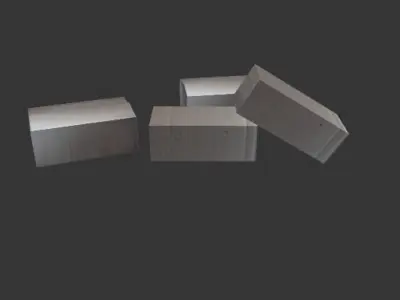 Cardboard boxes Low-poly 3D model