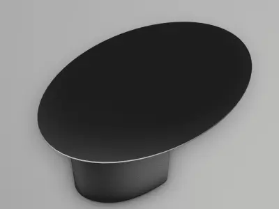 Minimalist Table Art wood Free low-poly 3D model