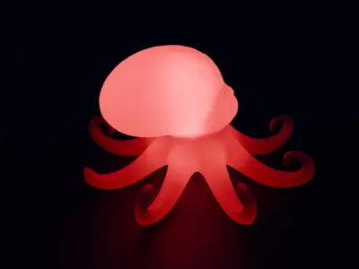 Indirect lighting of octopus 3D model