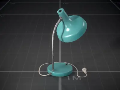 Soviet Desk Lamp Low-poly 3D model
