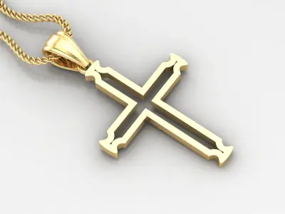 Cross Light Gold 4CP020 3DM STL 3D model