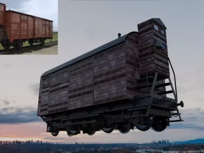 Auschwitz wagon ww2  3D model