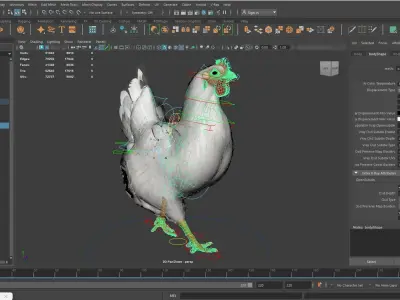  Chicken Animated Rigged for Maya Collection 