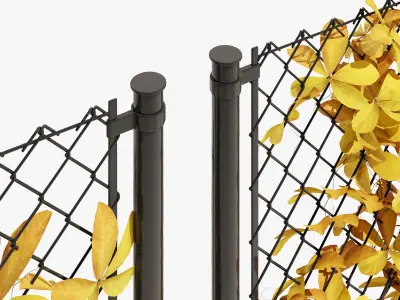 ivy on fence one 3D model