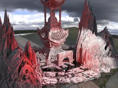 Warlock Dark Tower Kitbash  3D model