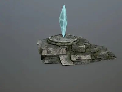 Crystal Ruin Gate Low-poly 3D model