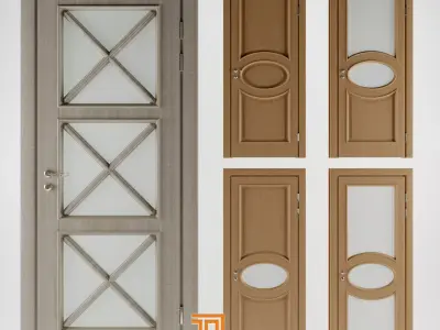 Two kind of Domberg doors 3D model