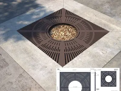 Tree Grate 03 3D model