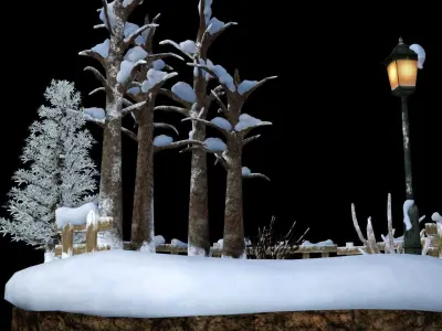scene winter xmas 3D model