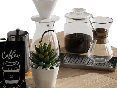 Espresso cart set 1 3D model