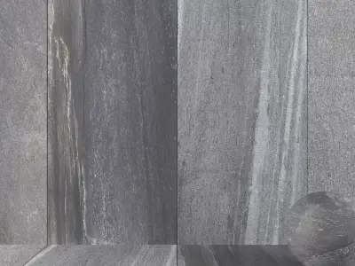 Stone Wall Tiles Santorini Grey 120x270 Set 1 Texture
