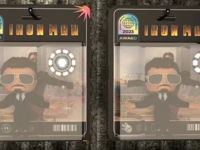 iron man figure 3D model