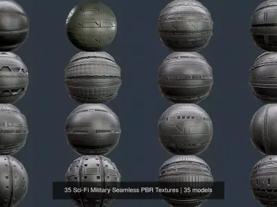 35 Sci-Fi Military Seamless PBR Textures Texture